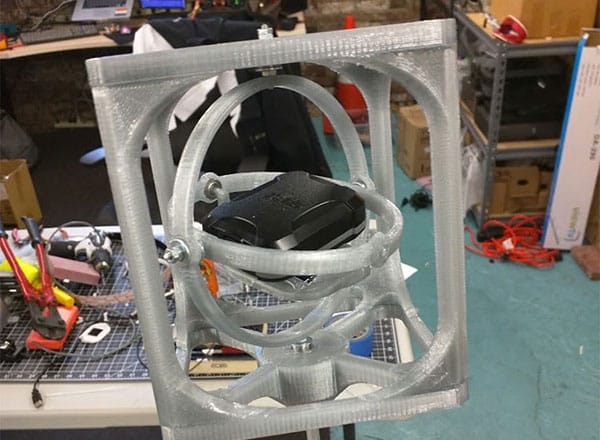 Satellite tracker gimbal printed