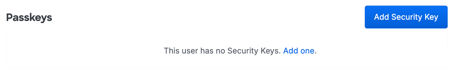 Security Key User Assignment