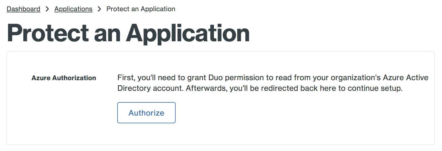 Authorize the Duo Application in Entra ID