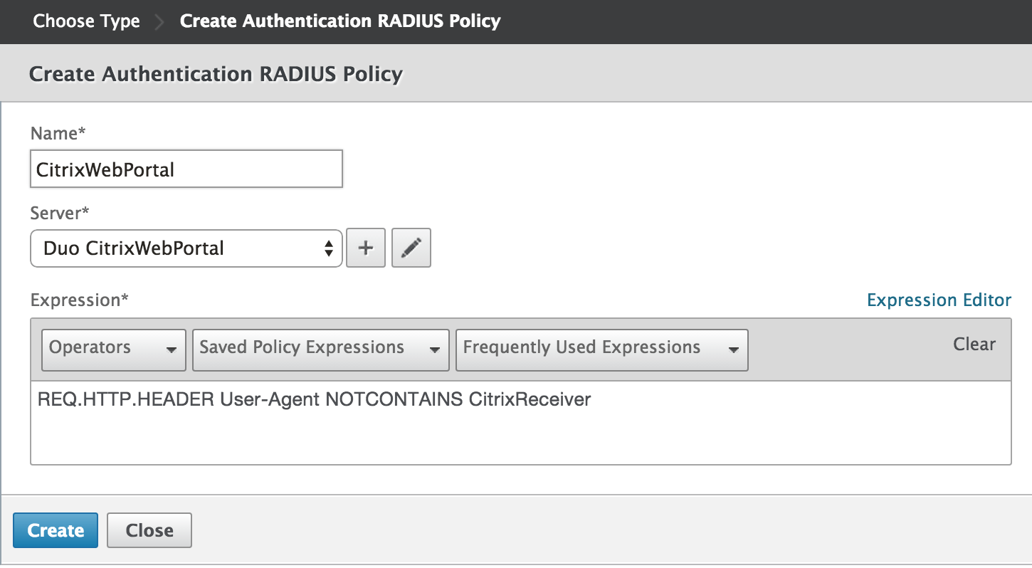 Create policy. Finalizing auth listener.