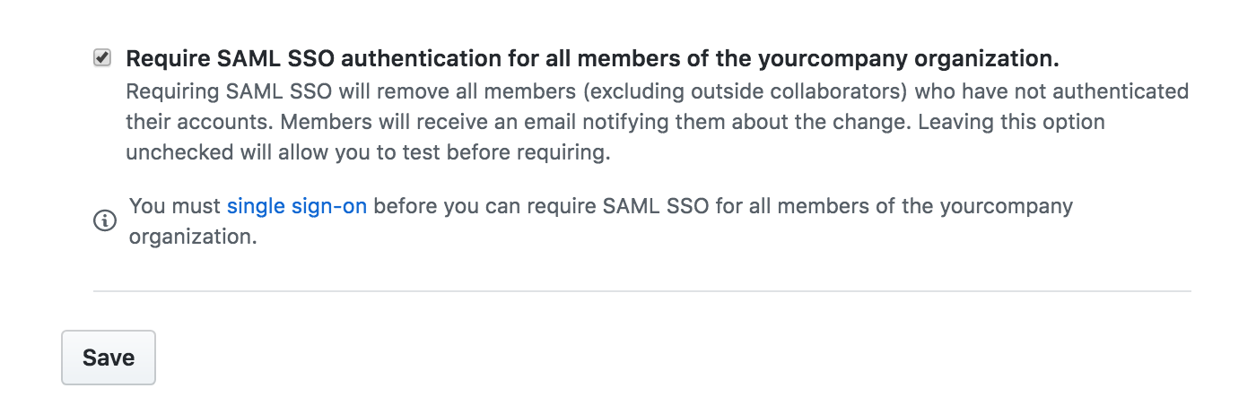 GitHub.com for Business Enforce SSO