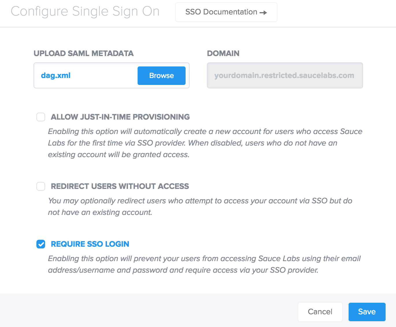 Duo Protection for Sauce Labs with Duo Access Gateway Duo Security