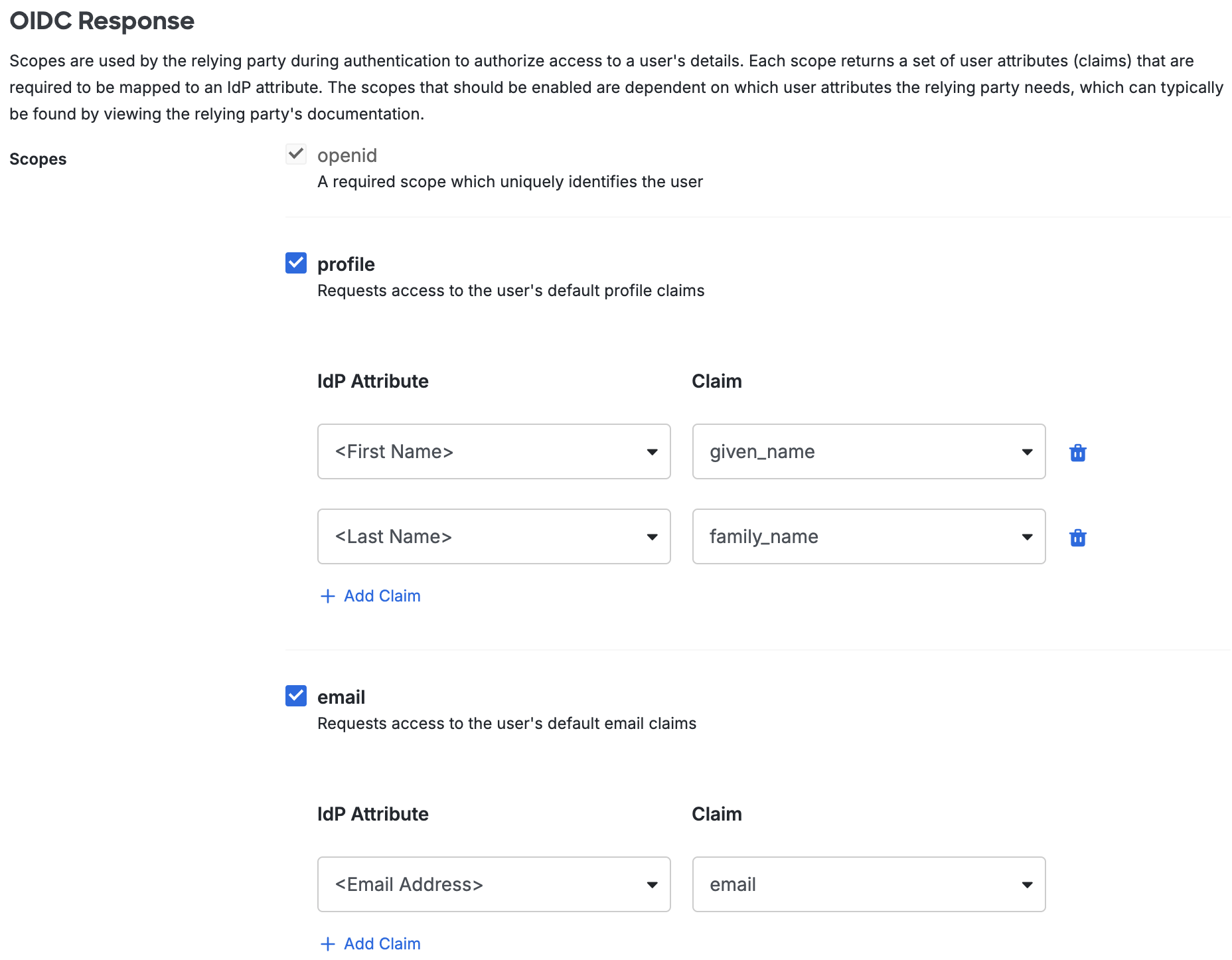 Duo Formstack OIDC Response Section