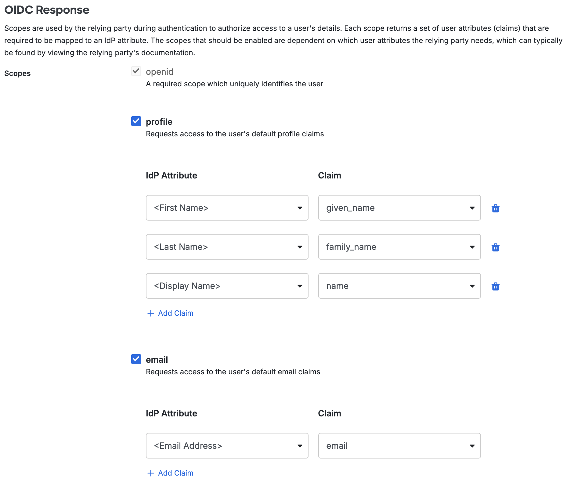 Duo Legalesign OIDC Response Section