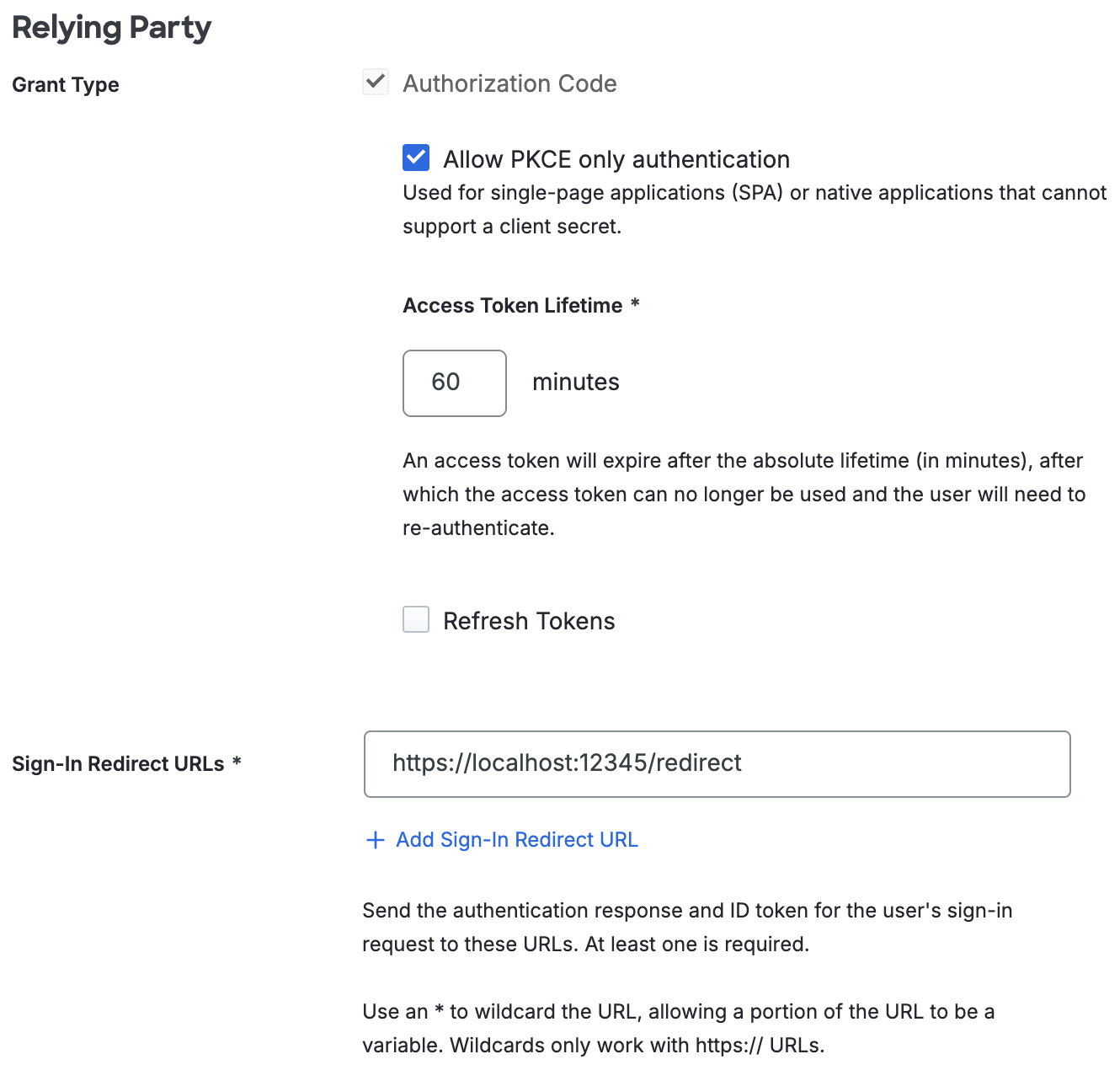 Duo MongoDB Data Access Relying Party Section