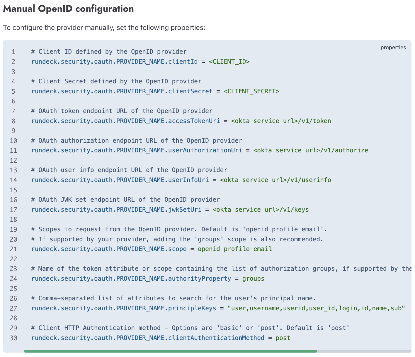 PagerDuty Runbook Automation Manual OpenID Configuration Section