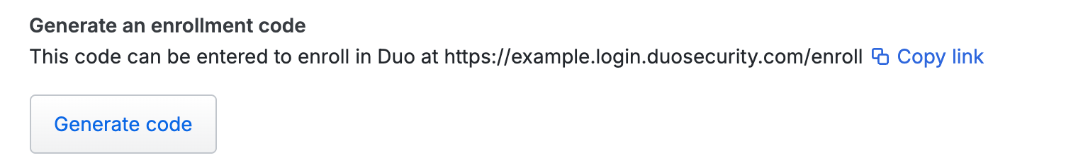 Generate Enrollment code