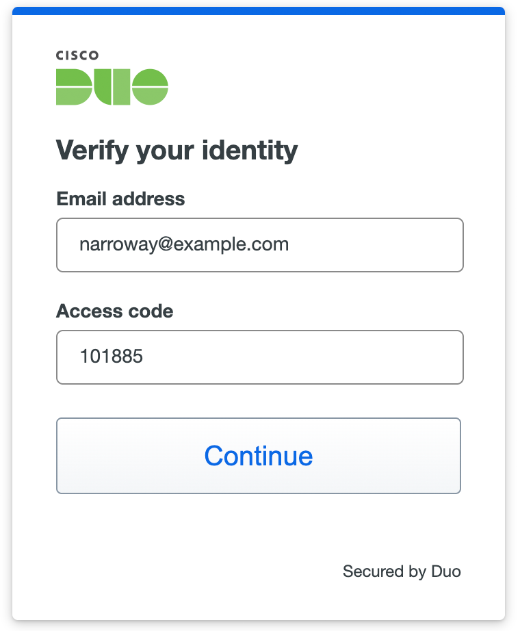 Start Duo Identity Verification