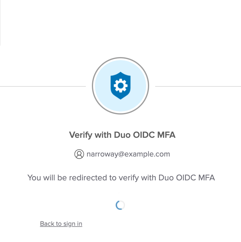 Okta User Duo OIDC Login Verification