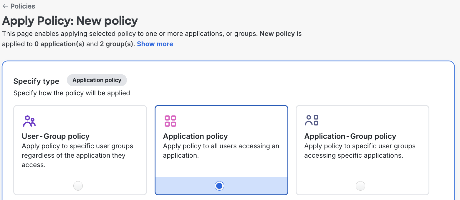 Apply Custom Application Policy