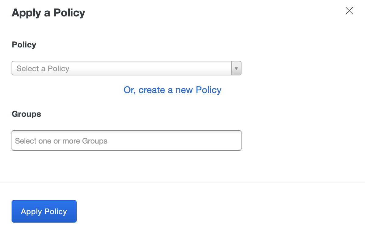 Create New Application Policy