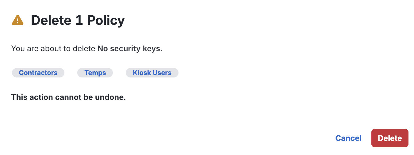 Delete Custom Policy