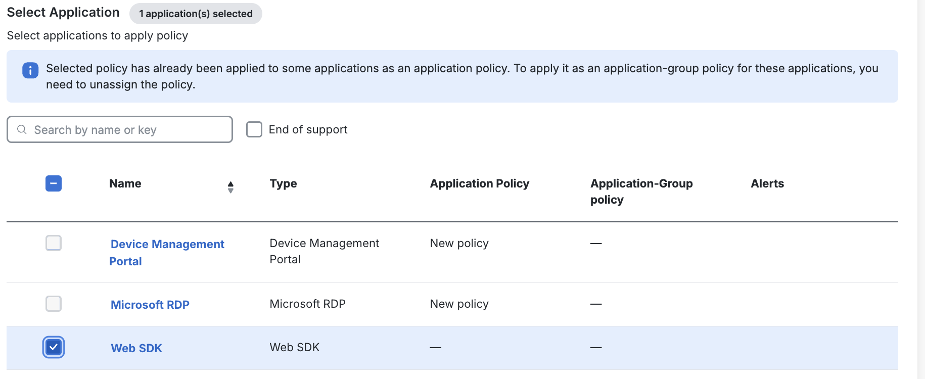 Select Custom Application