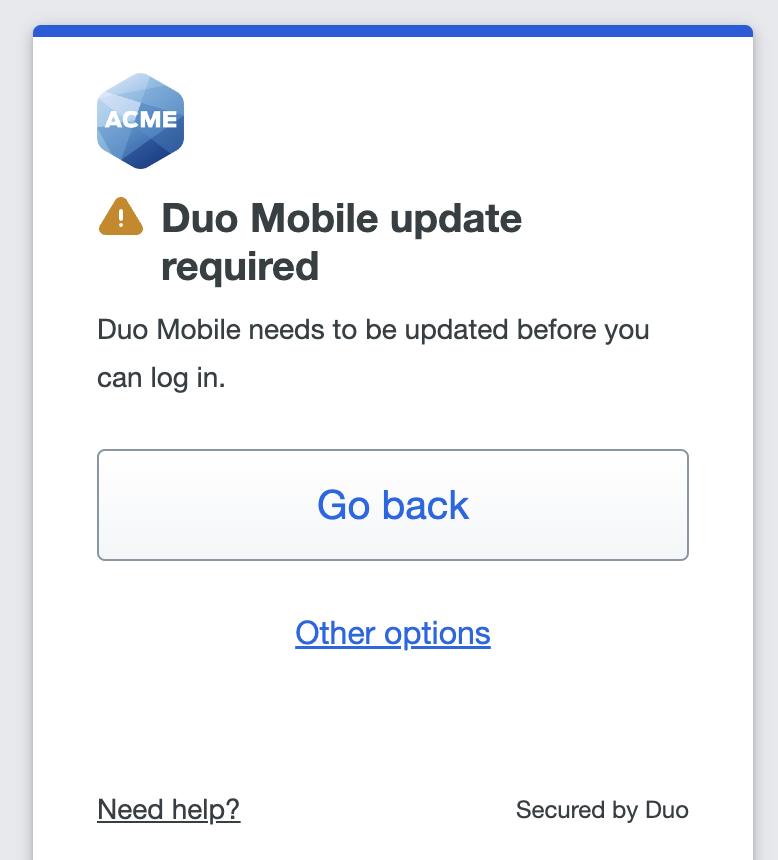 Universal Prompt Duo Mobile Version Blocked