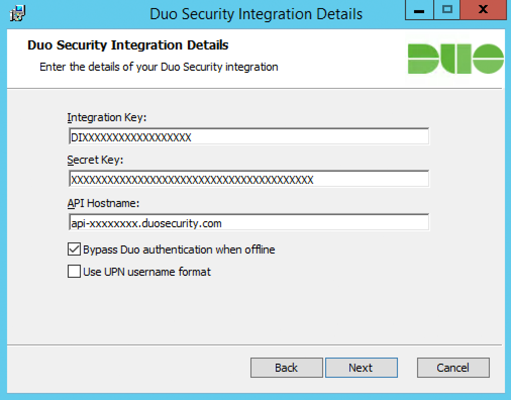 Ключ интеграции. Duo Security картинки из программы.