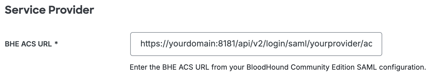 Duo Bloodhound Community Edition BHE ACS URL Field