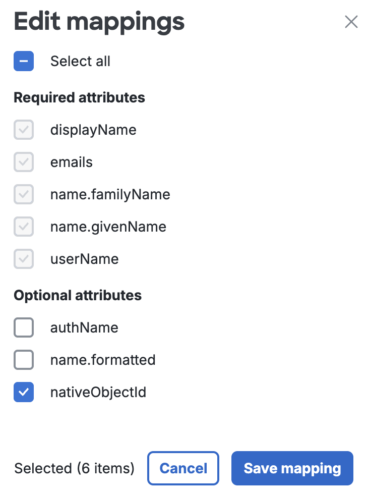 Duo Cisco Secure Access Edit Mappings Window