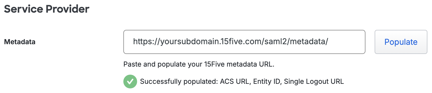 Duo 15Five SP Metadata URL
