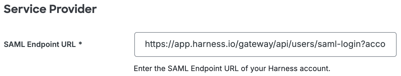 Duo Harness SAML Endpoint URL