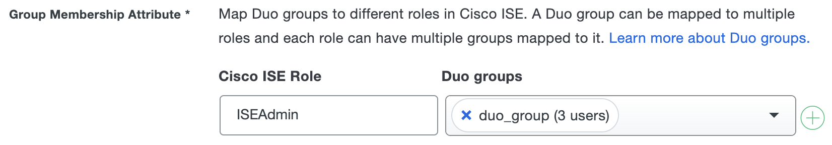 Duo Cisco ISE Group Membership Attribute Fields