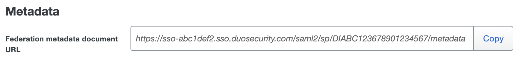 Duo NetDocuments Metadata URL