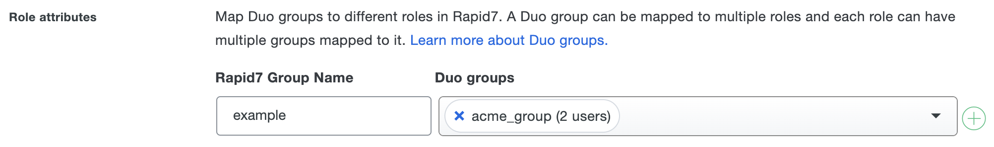 Duo Rapid7 Group Mapping
