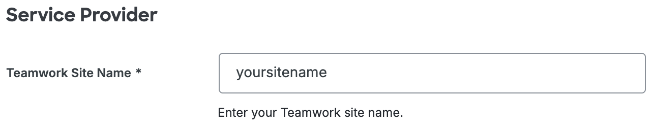 Duo Teamwork Site Name Field