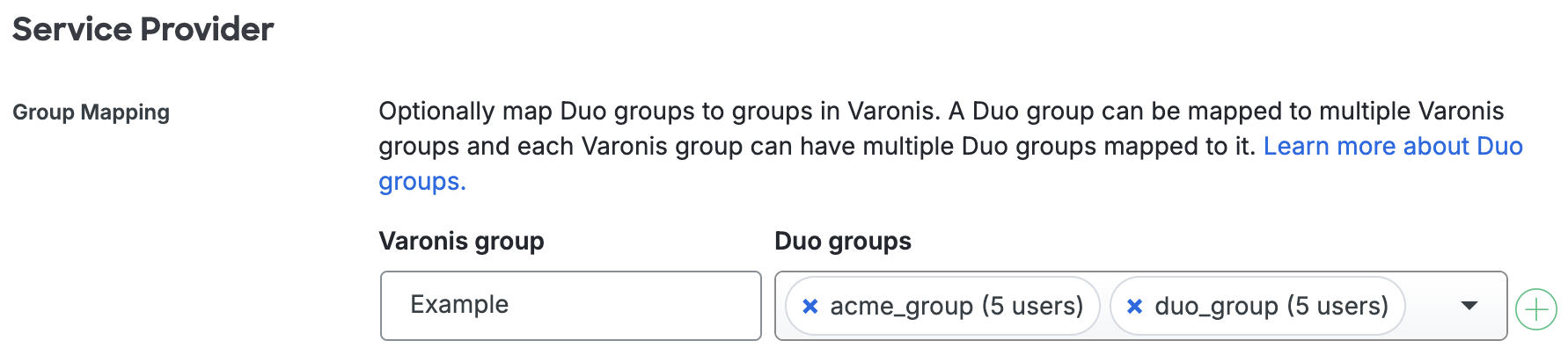Duo Varonis Group Mapping Fields
