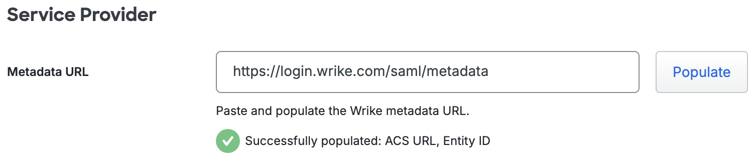 Duo Wrike Metadata URL