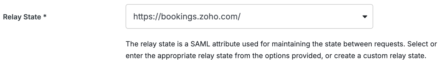 Duo Zoho Bookings Relay State Field