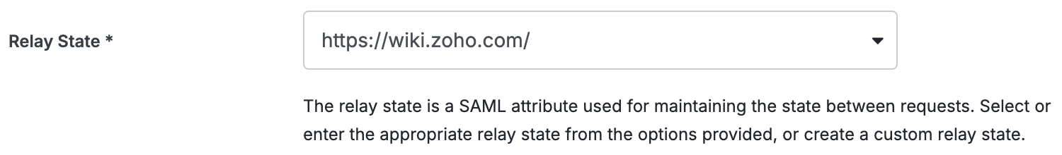 Duo Zoho Wiki Relay State Field