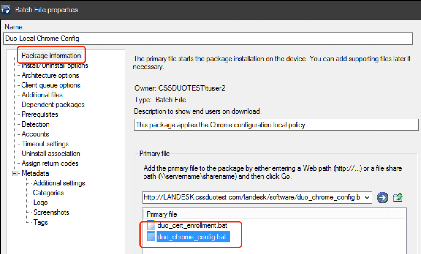 LANDESK Chrome Primary File