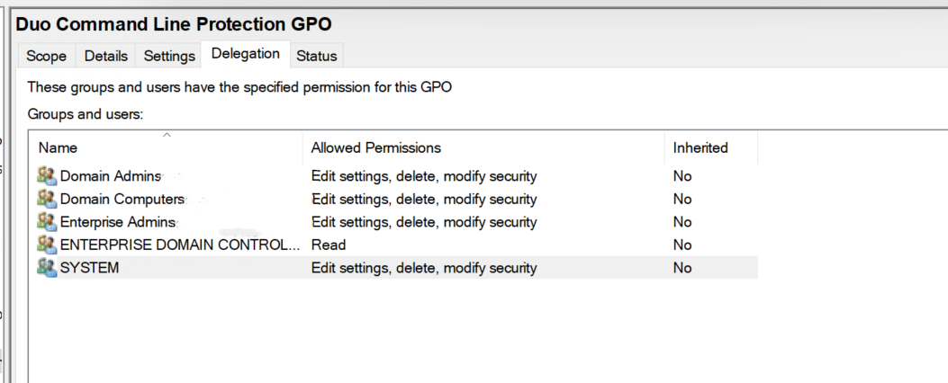 Group Policy Delegation