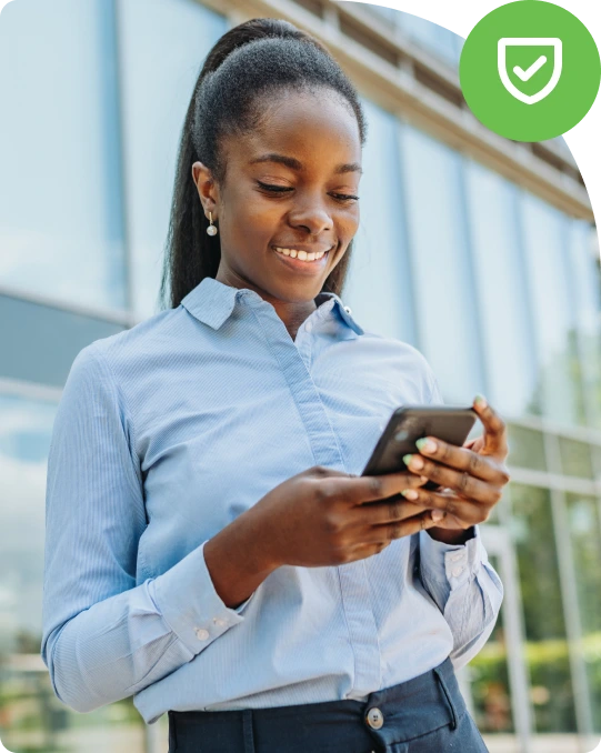 image of a person setting up Duo multi-factor authentication on their mobile device