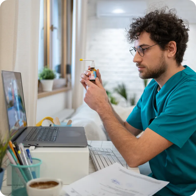 A patient and a nurse practitioner stay in EPCS and HIPAA compliant with Duo’s MFA and access control solutions