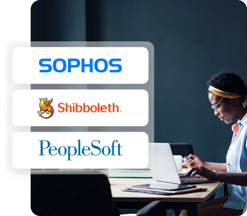 Sophos UTM, Shibboleth IDP and PeopleSoft enterprise CMS applications are all supported by Duo's products.